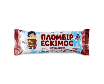 Морозиво «Рудь» «Ескімос» пломбір шоколадний ескімо, 80г (80г)