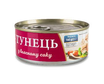 Тунець Fish Line у власному соці, 160г