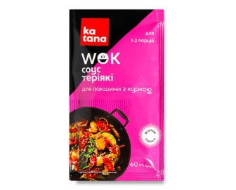 Соус Katana Wok Теріякі для локшини з куркою, 60мл