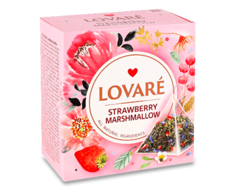 Чай зелений Lovare Strawberry Marshmallow, 15*2г