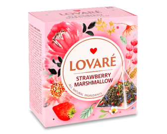 Чай зелений Lovare Strawberry Marshmallow, 15*2г (15*2г)