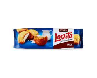 Печиво Roshen Lovita Soft Cream Cookies milk 127г