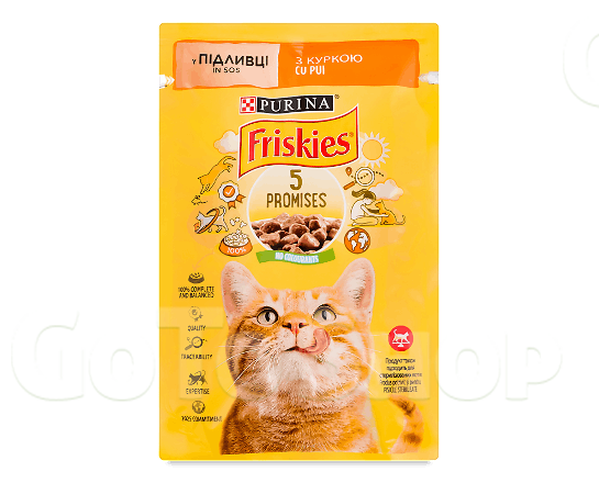 Корм для котів Friskies з куркою в соусі 85г