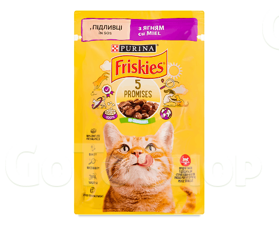 Корм для котів Friskies з ягням в підливці 85г