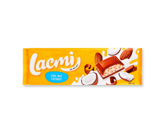 Шоколад молочний Roshen Lacmi мигдаль-кокосовий крем-кульки 280г