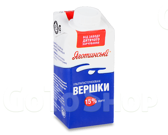 Вершки Яготинські 15% т/б 200г