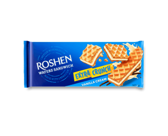 Вафлі Roshen Wafers Sandwich Extra Crunch Vanilla Cream 142г