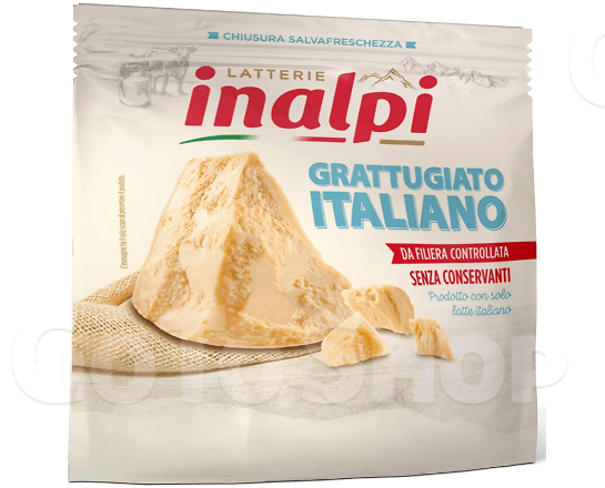 Сир Inalpi Grattugiato Italiano тертий 36% 100г