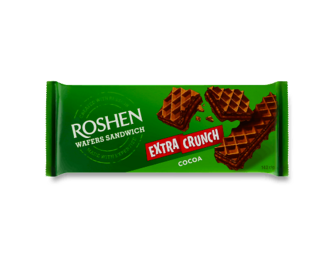 Вафлі Roshen Wafers Sandwich Extra Crunch Cocoa 142г