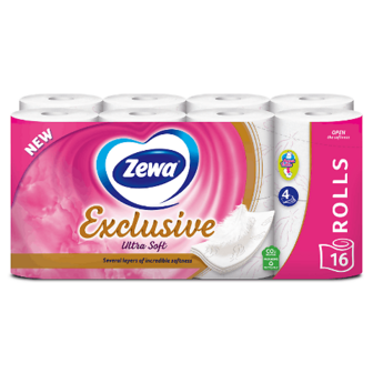 Папір туалетний Zewa Exclusive Ultra Soft 4-шаровий 16шт (16шт)