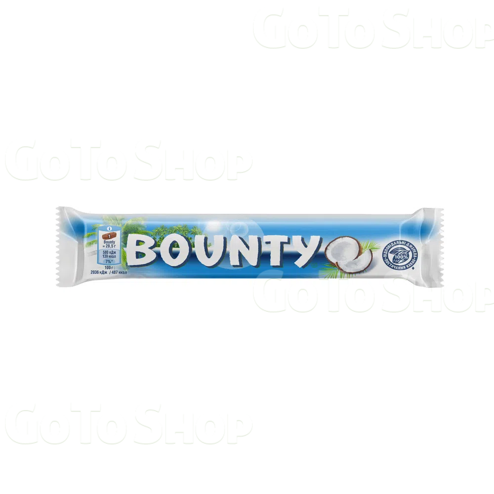 Батончик Bounty з м&#039;якоттю кокосу у молочному шоколаді