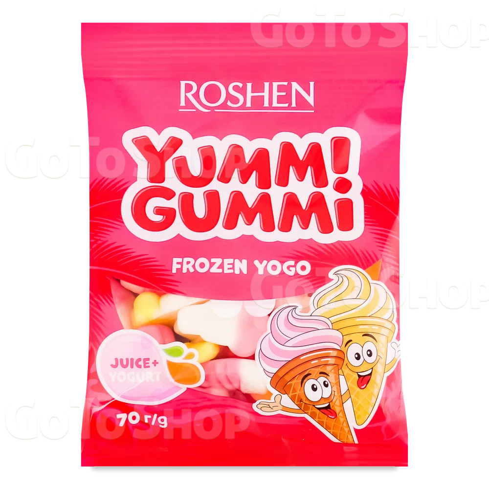 Цукерки Roshen Yummi Gummi Frozen Yogo желейні