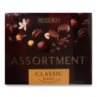 Цукерки Roshen Assortment classic чорний шоколад