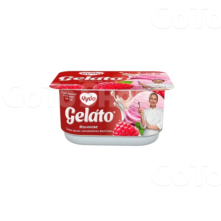 Сирок збитий 100 г Чудо Gelato Малиново-м&#039;ятне 5% п/стакан 