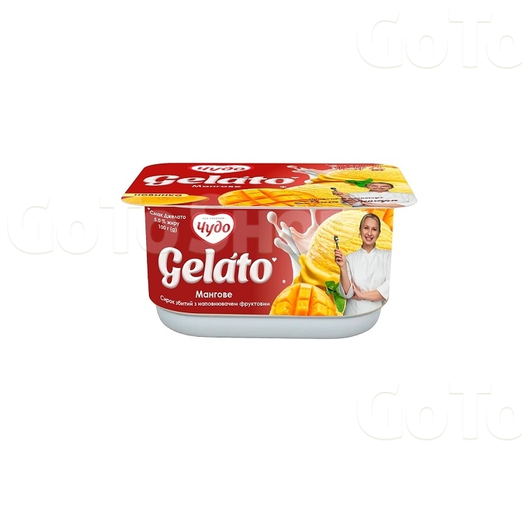 Сирок збитий 100 г Чудо Gelato Мангово-м&#039;ятне 5% п/стакан 