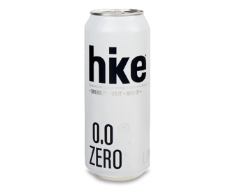 Пиво спеціальне Hike Zero 0.0 світле безалкогольне з/б, 0,5л (0,5л)
