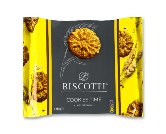 Печиво Biscotti кукіс-тайм з вівсяними пластівцями, 170г