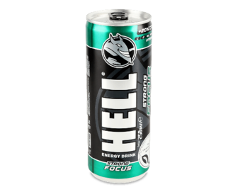 Напій енергетичний Hell Focus безалкогольний газований з/б, 250мл