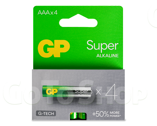 Батарейки GP Super Alkaline G-Tech AAА LR03, 4шт