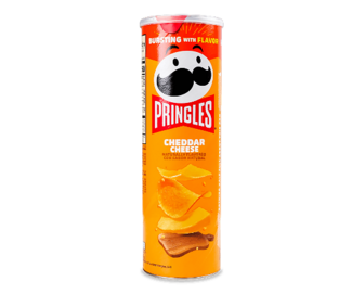Снек пікантний Pringles зі смаком сиру чеддер, 158г