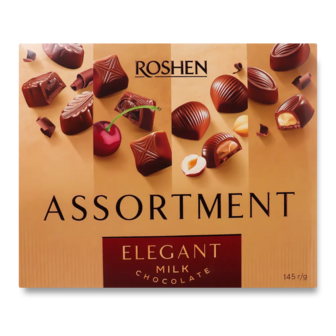 Цукерки Roshen Assortment elegant молочний шоколад