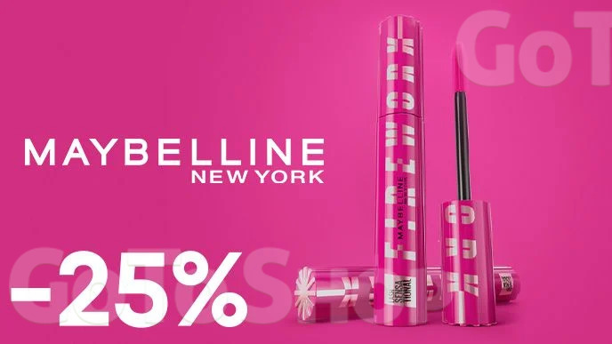 -25% на нову туш Maybelline New York Firework