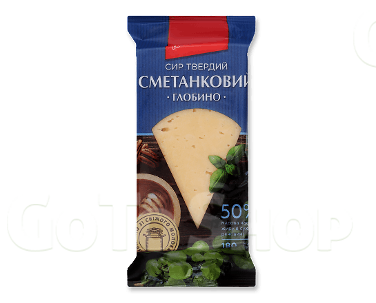 Сир Глобино Сметанковий 50%, 180г