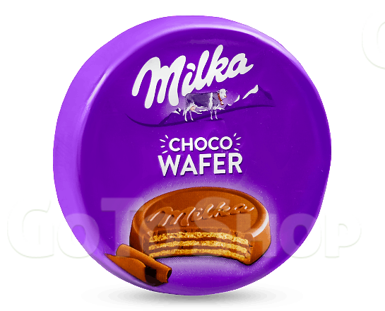 Вафлі Milka з начинкою з какао в молочному шоколаді, 30г