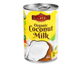 Молоко кокосове Ranre 17% органічне, 400мл