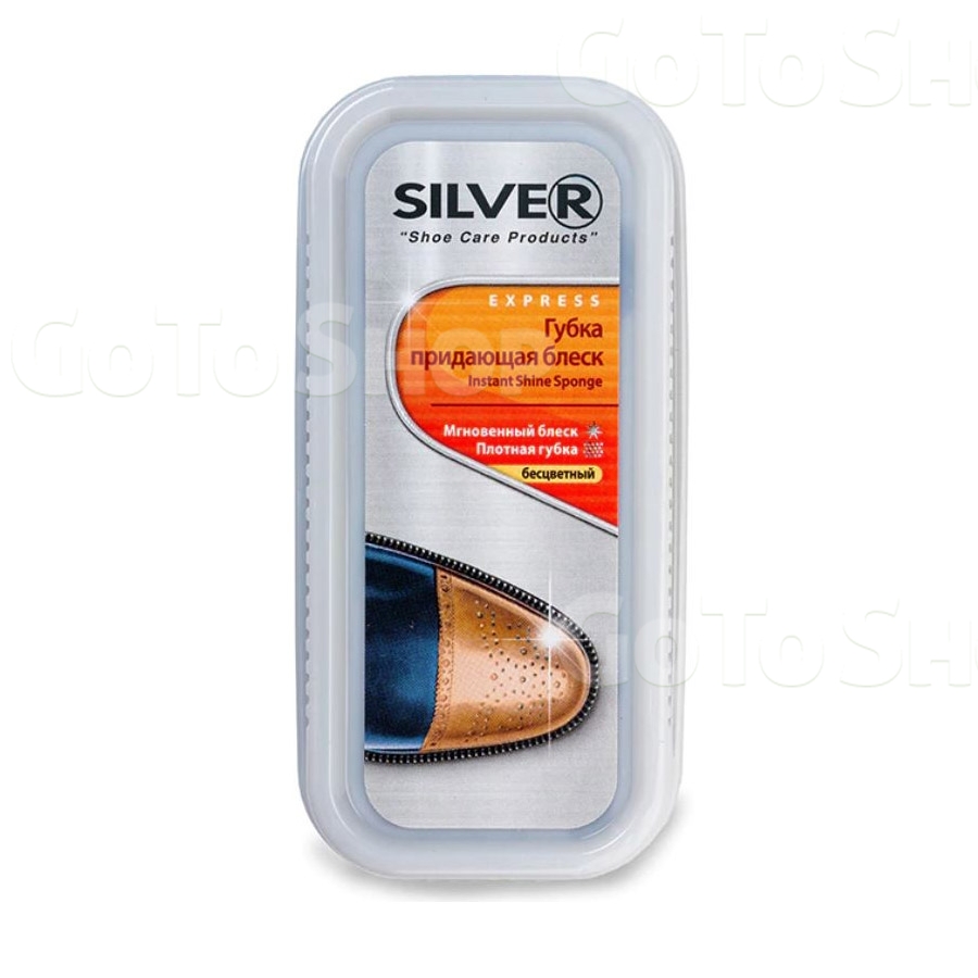 Губка-блиск 1 шт Silver для виробів з гладкої шкіри безкольорова 