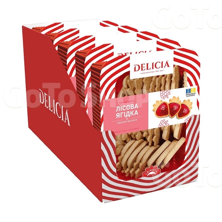 Печиво 300 г Delicia Лісова ягідка здобне п/уп 