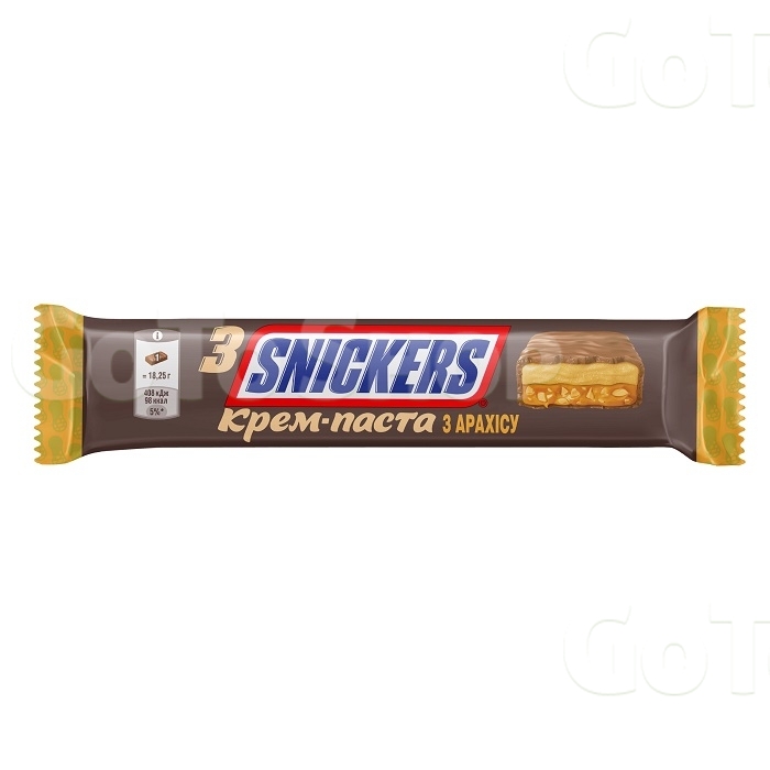 Шоколадний Бaтoнчик 54,75г Mars Snickers Creamy з арахісовим маслом 