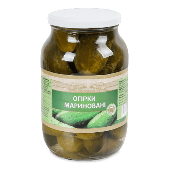 Огірки мариновані пастеризовані 980г