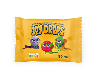 Драже «Премія»® Joy Drops на основі арахісу у хрусткій оболонці, 90г