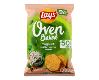 Чипси Lay's Oven Baked зі смаком йогурту з травами, 110г