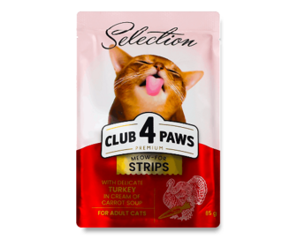 Корм для котів Club 4 Paws Premium Selection з індичкою, 85г
