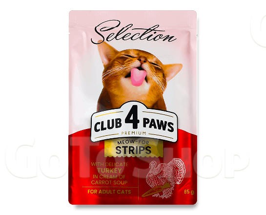 Корм для котів Club 4 Paws Premium Selection з індичкою, 85г