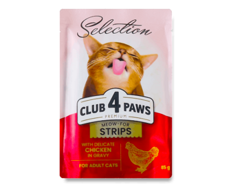 Корм для котів Club 4 Paws Premium Selection з куркою, 85г