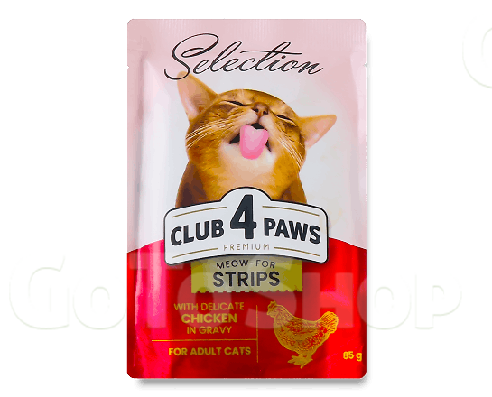 Корм для котів Club 4 Paws Premium Selection з куркою, 85г