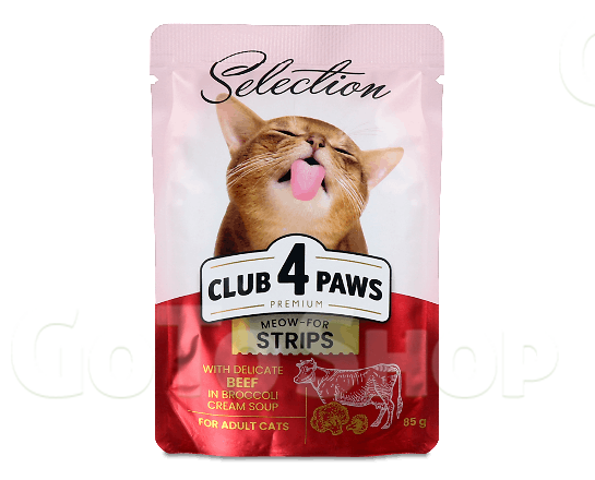 Корм для котів Club 4 Paws Premium Selection з яловичиною, 85г