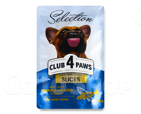 Корм для собак Club 4 Paws Premium Selection з лососем і макреллю, 85г