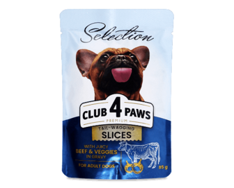 Корм для собак Club 4 Paws Premium Selection з яловичиною і овочами, 85г