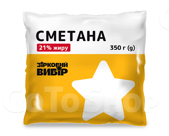 Сметана Зірковий вибір 21% п/е 350г