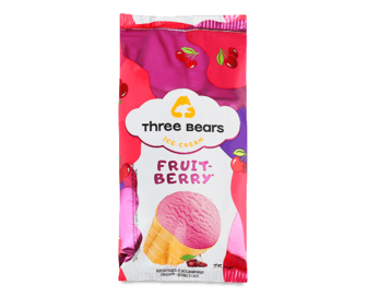 Морозиво Три ведмеді Fruit Berry плодово-ягідне 75г