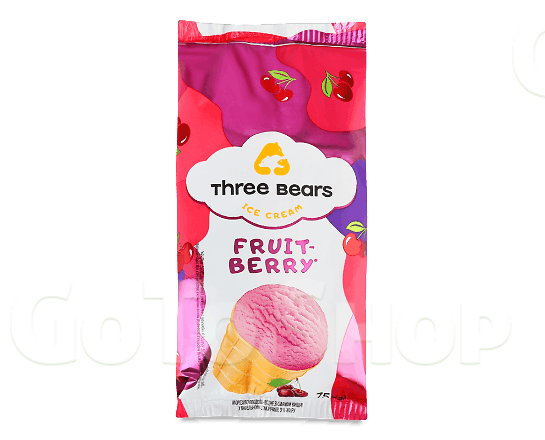 Морозиво Три ведмеді Fruit Berry плодово-ягідне 75г