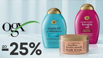 До -25% на всі засоби для догляду за волоссям OGX