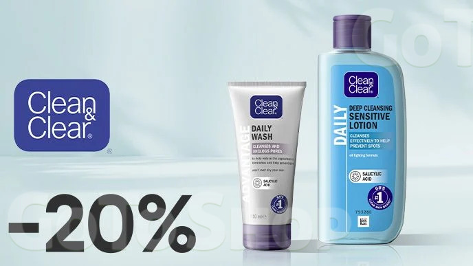 -20% на товари для догляду за обличчям бренду Clean &amp; Clear