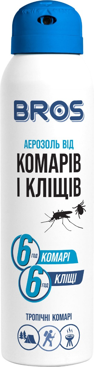 Аерозоль від комарів і кліщів Bros, 90 мл