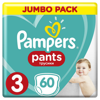 Підгузки-трусики Pampers Pants Розмір 3 (Maxi) 6-11 кг, 60 підгузків