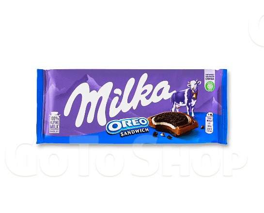 Шоколад молочний Milka з начинкою зі смаком ванілі та печивом Oreo, 92г